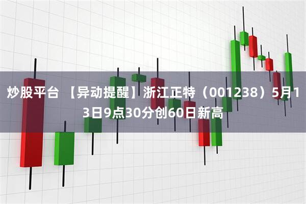 炒股平台 【异动提醒】浙江正特（001238）5月13日9点30分创60日新高