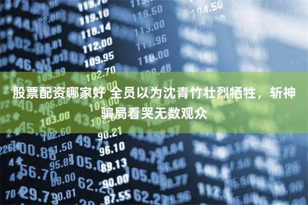 股票配资哪家好 全员以为沈青竹壮烈牺牲，斩神骗局看哭无数观众